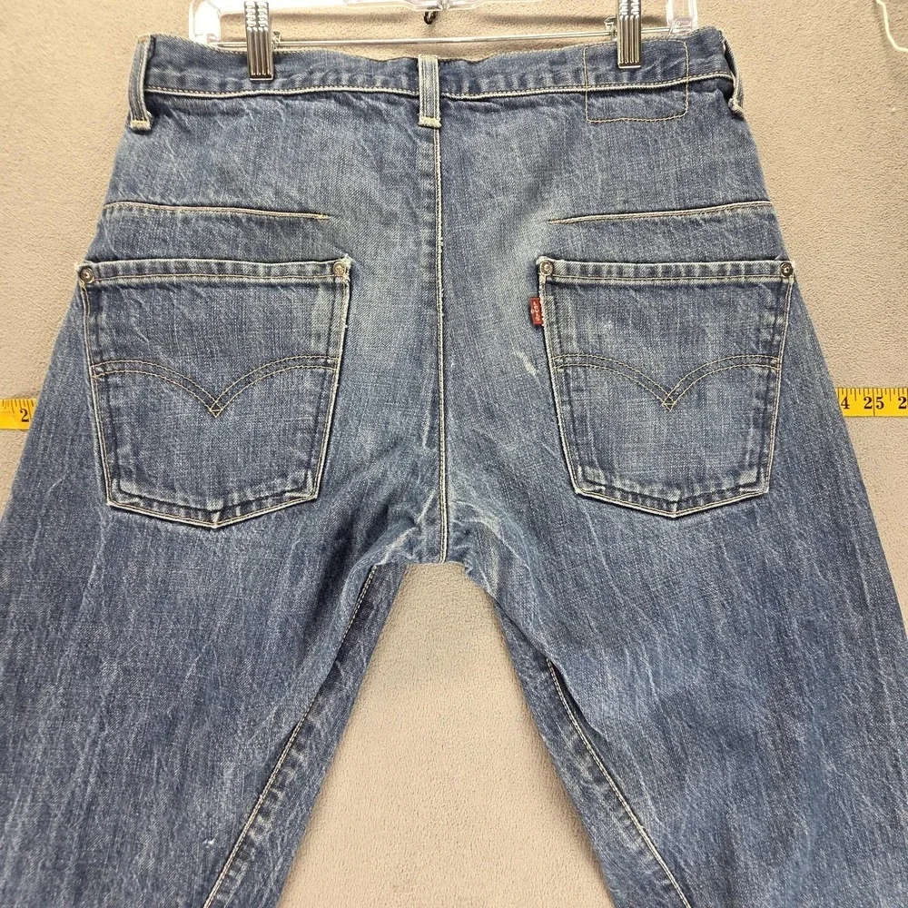 Vintage Levis Engineered Jeans Mens 32x32 Blue Twisted Button Fly Medium Wash